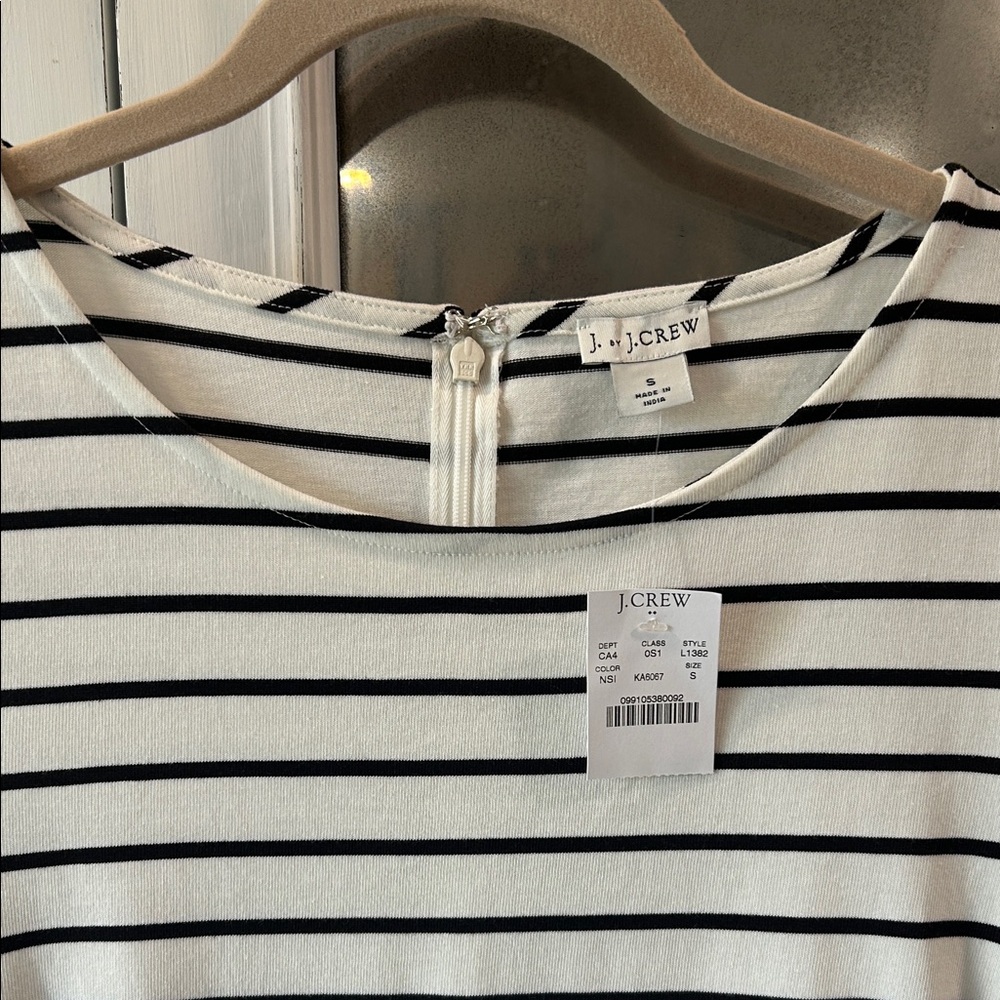 NWT J. Crew 100% cotton striped dress